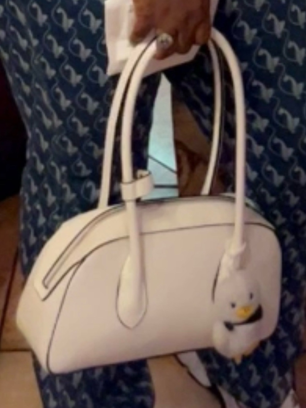 Aldo White Dome Satchel no Charm